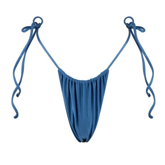 VDM Marley Deep Metallic Matte Blue Reversible Brazilian Bikini Bottom Size XL - Picture 8 of 9